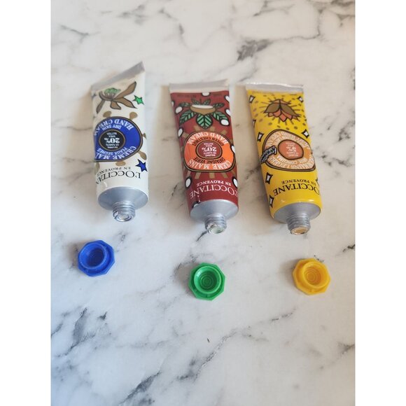 Limited Edition LOccitane Hand Cream Trio Shea Green Chestnut Golden Latte - Picture 4 of 6